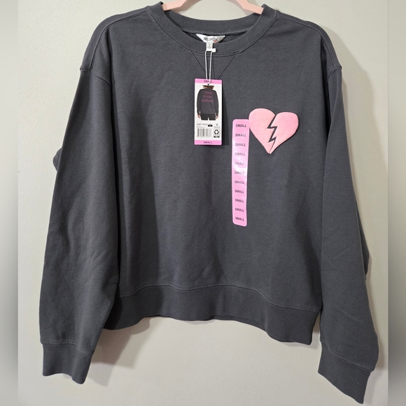 NWT WildFox I WISH IT WAS SATURDAY S gray sweatshirt - Picture 4 of 4